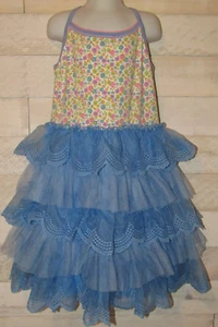 MATILDA JANE Tutu Dress MAKE A WISH Floral Ruffle Tier Tulle Sundress Girls 10 - Picture 1 of 6