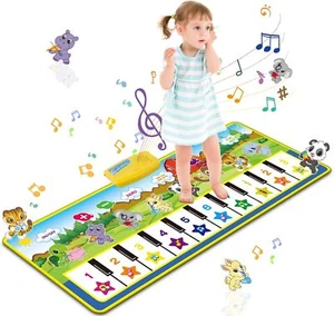 m zimoon Kids Piano Mat, Music Mat Dance Mats Touch Play 100 x 36 cm - Picture 1 of 8