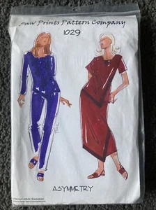 Pfotenabdrücke 1029 Asymmetrie ungeschnitten Tunika Top, Rock, Hose Gr. XS bis 5XL Muster - Bild 1 von 2