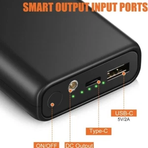 20000mAh Power Bank 5V Gilet Chauffant Veste DC 7,4V Chargeur Portable Batterie Noir - Photo 1 sur 7