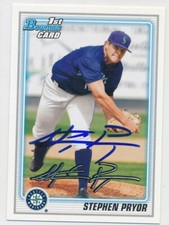 Stephen Pryor Seattle Mariners Autographed 2010 Bowman 1st Baseball Card #BDPP18