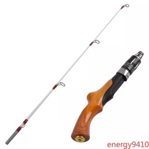 Ice Fishing Pole Outdoor Winter Portable Fiberglass Spinning Ice Fishing Rod - Picture 1 of 13