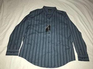 Structure Button Up Shirt Mens XL Blue Stripe Long Sleeve Premium Woven Casual - Picture 1 of 10