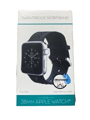 Correa deportiva a prueba de sudor para Apple Watch 38 mm, diseño de flecha, negra Foto 1 de 4