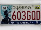 OKLAHOMA passenger 2015 license plate "603 GQD"
