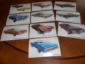 1971 MERCURY 10 ORIGINAL POSTCARDS / BROCHURE 71 COUGAR COMET MONTEGO MARQUIS ++ - Picture 1 of 2