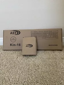 AST Keyboard, Mouse and Power Cord Kin-16 Slim USB Wired Black Bundle NEW IN BOX - Picture 1 of 12
