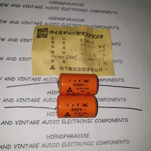 NOS JAPAN ECN-C4A 100nF 0.1uF 450V AC 1kV PIO IN CERAMIC TUBE NON PCB CAPS!2PCS! - Picture 1 of 10