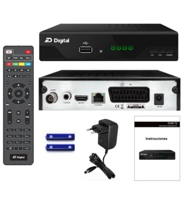 TDT Receptor Full HD DM-Digital TNT/DTT, DVB-T2, USB, HDMI, SCART, PVR, LAN - Imagen 1 de 4