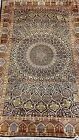 Kashmir Silk Oriental Carpet, Handknotted/Handmade size 4x6 feet