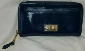 BADGLEY MISHKA Zip Around Wallet Saffiano Cross Grain Organizer Clutch Women's - Picture 1 of 10