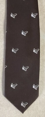 Corbata de cuello tradicional marrón vintage con transbordador espacial de la NASA-60 pulgadas por el cliente Foto 1 de 4