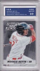 MOOKIE BETTS ROOKIE CARD $$ GEM MINT 10 Boston Red Sox 2013 PRIZM BASEBALL RC! - Picture 1 of 1
