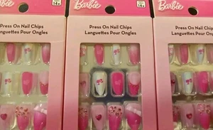 Lote de 3 astillas de uñas Barbie prensadas 24 unidades por caja 12 tamaños edades 14+ nuevas - Imagen 1 de 7