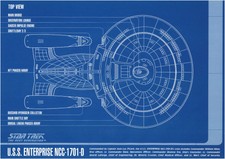 Star Trek Enterprise Blueprints Poster - A1, A2, A3, A4 sizes