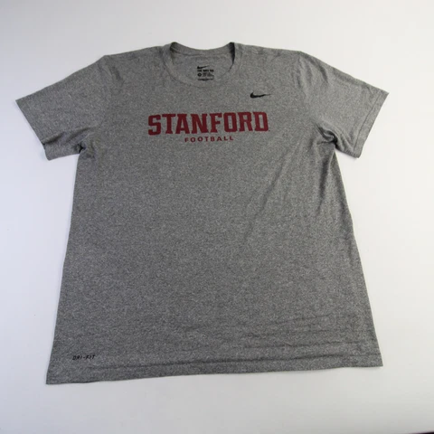 Stanford Cardinal Nike Dri-Fit Short Sleeve Shirt Men's Gray Used Cover