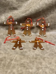 VINTAGE GLOBAL VILLAGE GLAS STUDIOS WEIHNACHTEN LEBKUCHEN MÄNNER ORNAMENTE - Bild 1 von 4