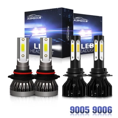 For Honda Civic 1988 1989-1991 LED Headlight High Low Beam Bulb 4Pc 6000K Combo - Image 1 of 4