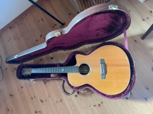 Acoustic Guitar Morris S-101 Cutaway Shape Mahogany Neck Made in Japan with Case - Picture 1 of 10