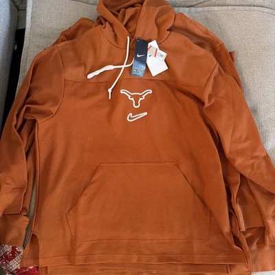 Novo Pulôver Nike Texas Longhorns Team Issue Laranja Queimado Malha Masculina G - Imagem 1 de 4