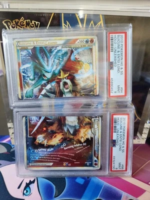 Pokemon Suicune And Entei Legend PSA 9 Set #94 & #95 - Image 1 of 4