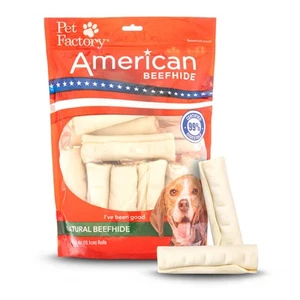 American Beefhide 4-4.5" Rolls Dog Chew Treats - Natural Flavor, 22 Count/1 Pack - Picture 1 of 9