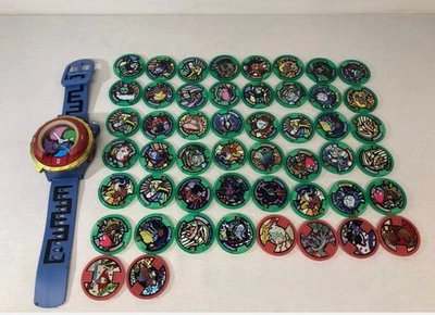 Hasbro Yokai Yo-Kai Watch & 50 DISCS Collection Lot HOLOS Medals Japanese - Image 1 of 4