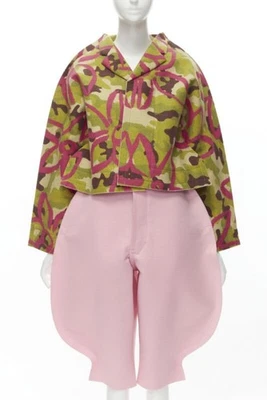 rare COMME DES GARCONS 2012 Runway 2D Flat Packed Doll green camo pink set S - Image 1 of 4
