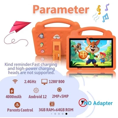 10.1 Inch Android Tablet  SLV10 With Parental Control Education & Entertainment - Image 1 of 4