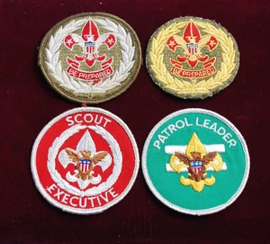 4 patches: District Executive stitches & Cut Edge Position Patrol Leader - Picture 1 of 6