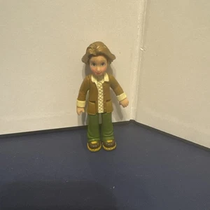 FISHER PRICE GO ANYWHERE GIRL Sweet Streets Woman Lady Doll in BROWN COAT - Picture 1 of 2