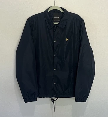 Chaqueta con botones Lyle & Scott azul marino para hombre talla grande Foto 1 de 4