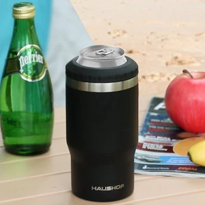 HAUSHOF 12 oz refroidisseur de bouteille froide/boîte 4 en 1 isolateurs isolants à double paroi - Photo 1/13