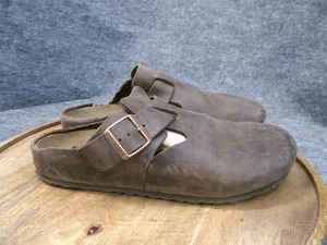 Birkenstock London Custom Boston Cut Habana Brown Leather Size 44 US 11 Narrow - Picture 1 of 15