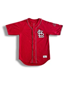True Fan Vintage Red St. Louis Cardinals Button-Up MLB Baseball Jersey, Size Sm - Picture 1 of 6