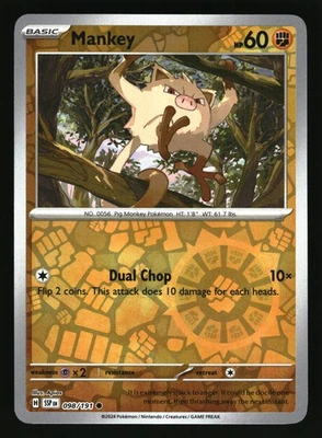 SV08: Surging Sparks #098/191 Mankey Reverse Holofoil - Image 1 of 2