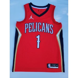 New Orleans Pelicans #1 Zion Williamson Red Jordan Swingman Jersey Size 44/M - Picture 1 of 6