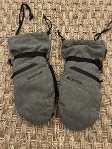 BURTON W's  GORE-TEX Waterproof Mittens Snowboard Ski Winter Snow Gray Black - Picture 1 of 5