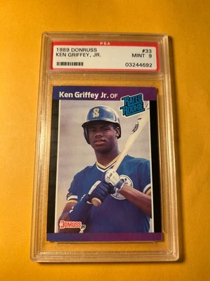 PSA 9 MINT 1989 DONRUSS #33 KEN GRIFFEY JR ROOKIE RC CARD - Image 1 of 2