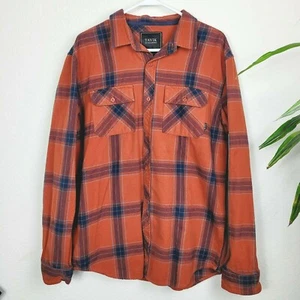 Tavik Men's Plaid Flannel Button Down Shirt Shacket Sz Large Streetwear Warm EUC - Picture 1 of 9