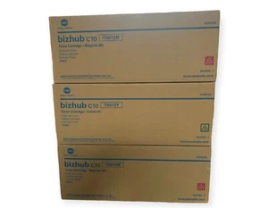 3 x Konica Minolta TN212Y TN212M Toner Cartridge bizhub C10 C10X - Picture 1 of 1