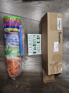 12 Pieces Kids Cups with Straws and Lids, Tumbler Cups Bulk Plastic Cups for... - Picture 1 of 5