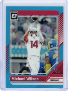 2024 Donruss Optic Michael Wilson Aqua Prizm /299 Arizona Cardinals #3 - Picture 1 of 2