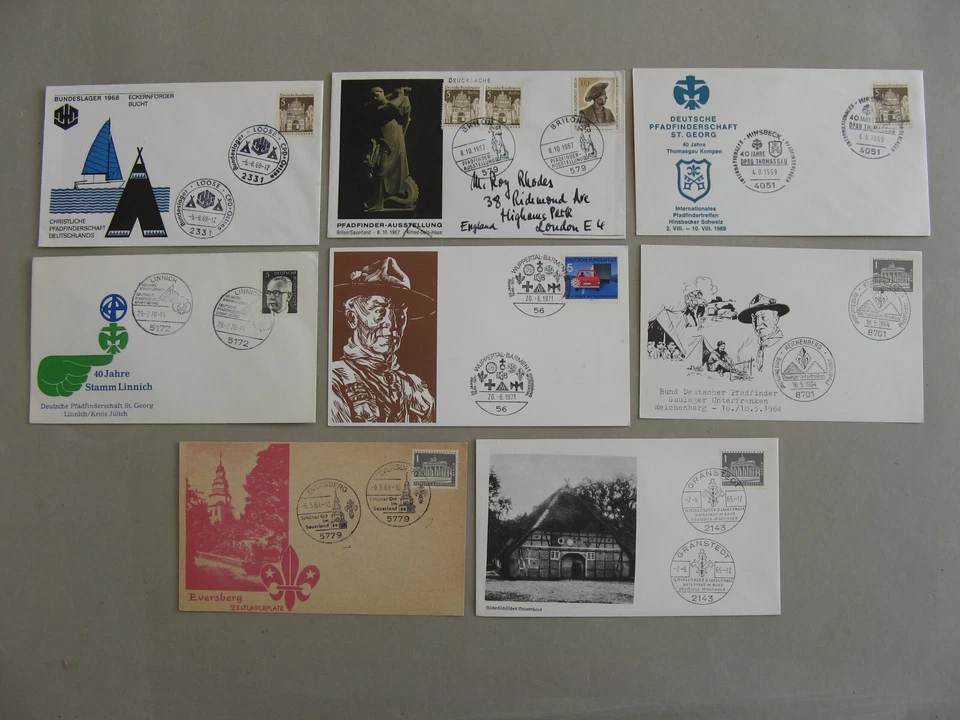 SCOUTING ALEMANIA BRD, lote 8x cubierta/tarjeta scouting Foto 1 de 1