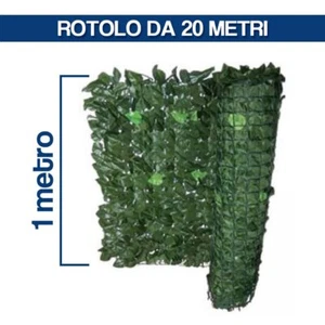 SETO ARTIFICIAL SINTÉTICO ARELLA EDERA MT 1 X 20 CON SOPORTE DE MALLA (29193) - Imagen 1 de 4