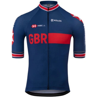 Hombres Verano Gran Bretaña Ciclismo Equipo Manga Corta Jersey Ciclismo Camisetas Tops Foto 1 de 4