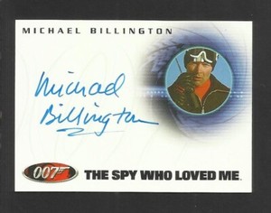 MICHAEL BILLINGTON SIGNED AUTOGRAPH CARD AUTHENTIC AUTO JAMES BOND RITTENHOUSE