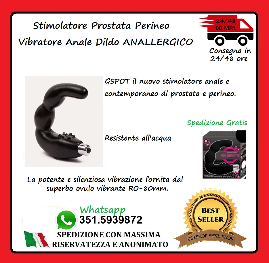 il top Stimolatore Prostata Perineo Vibratore Anale Dildo ANALLERGICO Maschile - Bild 1 von 1