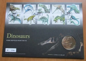 Großbritannien - 2013 "Dinosaurs Medal Coin Cover" - Bild 1 von 2