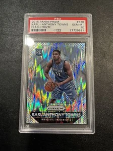 Karl Anthony Towns 2015 Panini Prizm Flash #328 PSA 10 Hyper Rookie RARE! Pop 14 - Picture 1 of 2